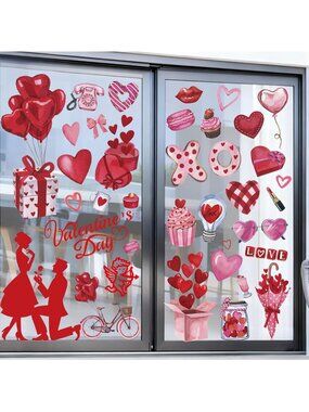 Holiday Window Clings for Home Decorations Romantic Holiday Window Stickers